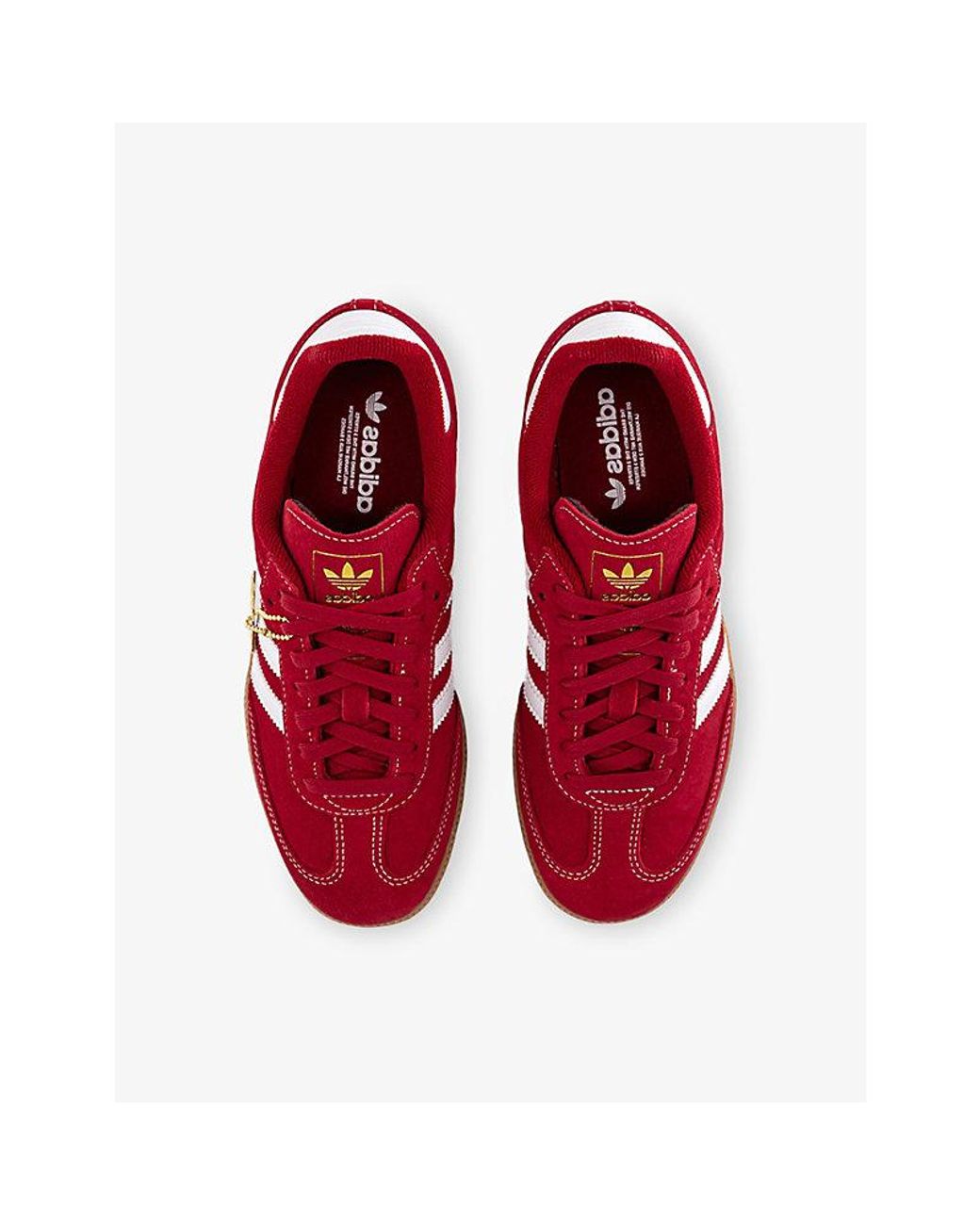 Adidas Red Samba Og Leather Trainers for men