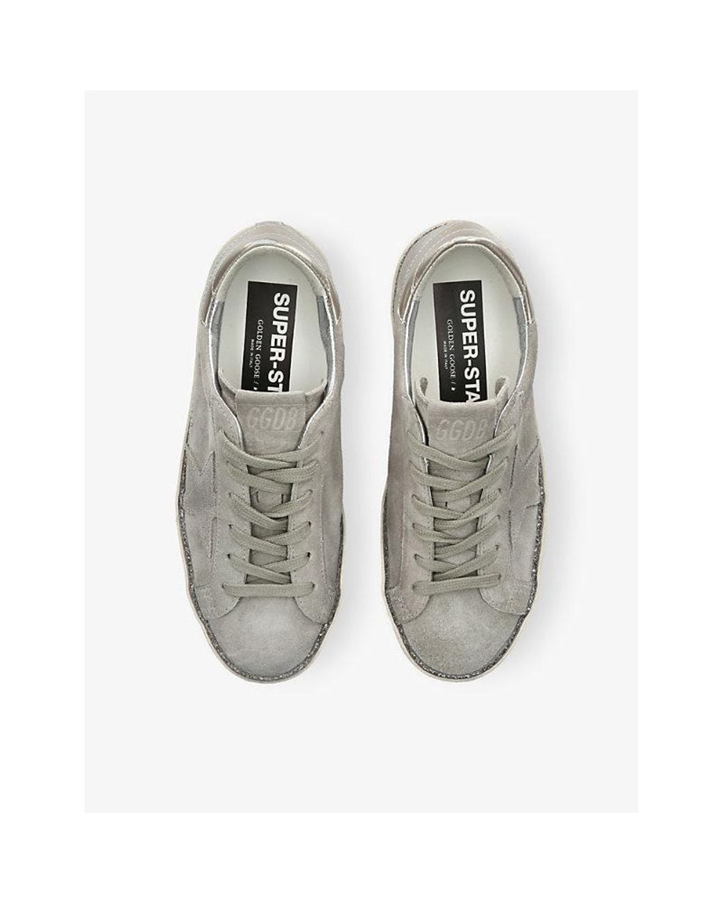 Golden Goose Deluxe Brand White Super Star 15864 Suede Trainers