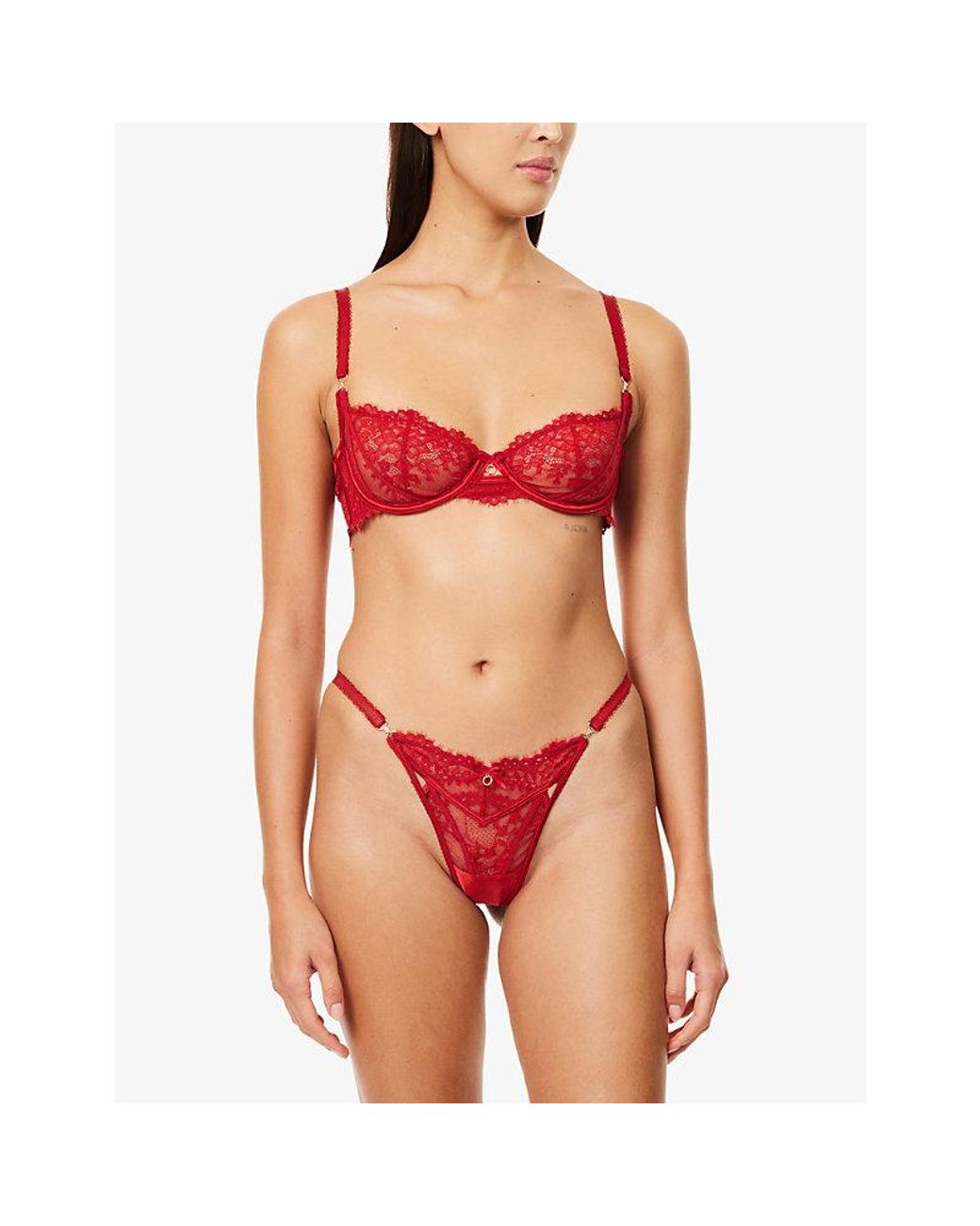Lounge Underwear Red Adore Balcony Lace Bra