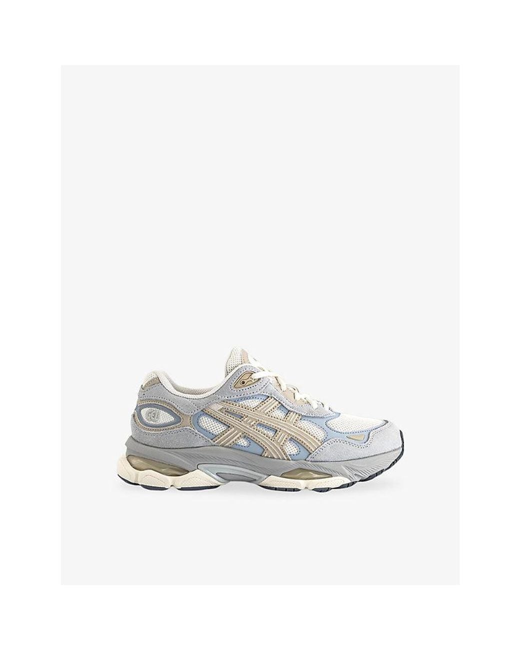 Asics White Gel-Nyc 2.0 Suede And Mesh Trainers