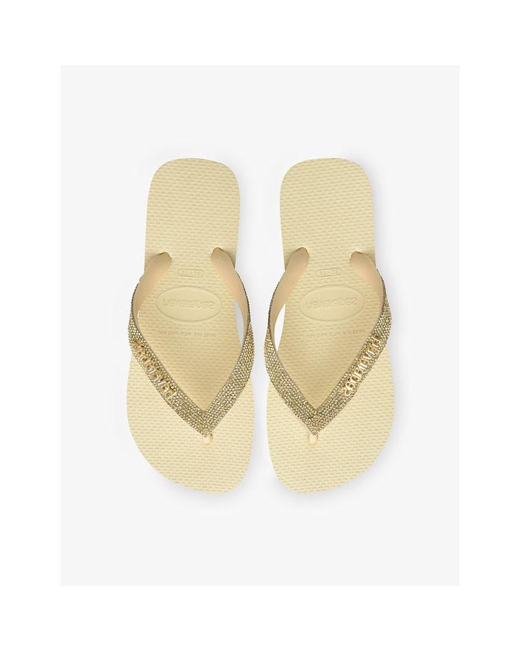 Havaianas Natural Top Glitter Rubber Flip-Flops
