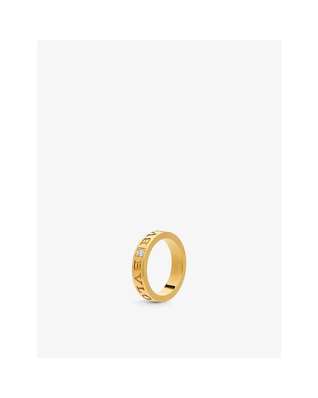 BVLGARI Metallic B.Zero1 18Ct- And 0.04Ct Brilliant-Cut Diamond Ring