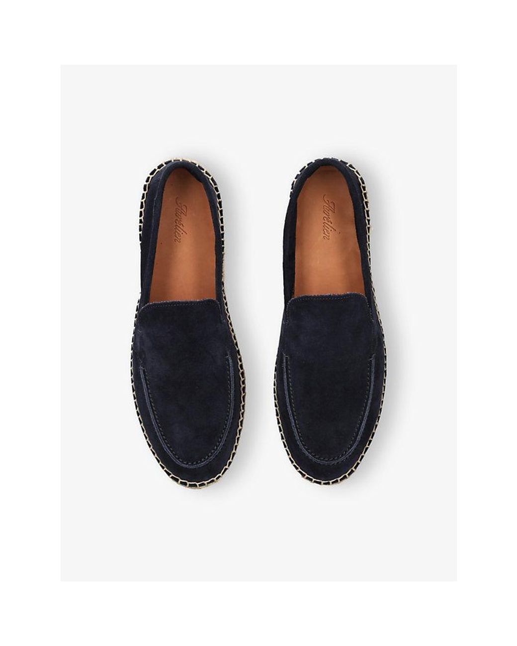 Aurélien Blue Beachside Suede And Jute Loafers' for men