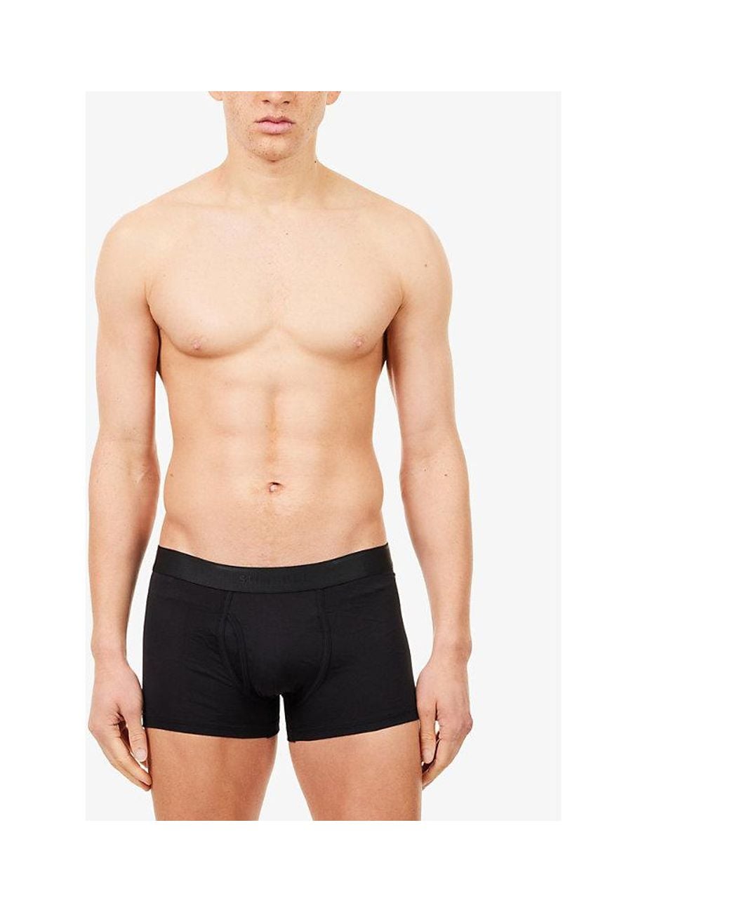 Sunspel Black Superfine Regular-Fit Cotton Trunks for men