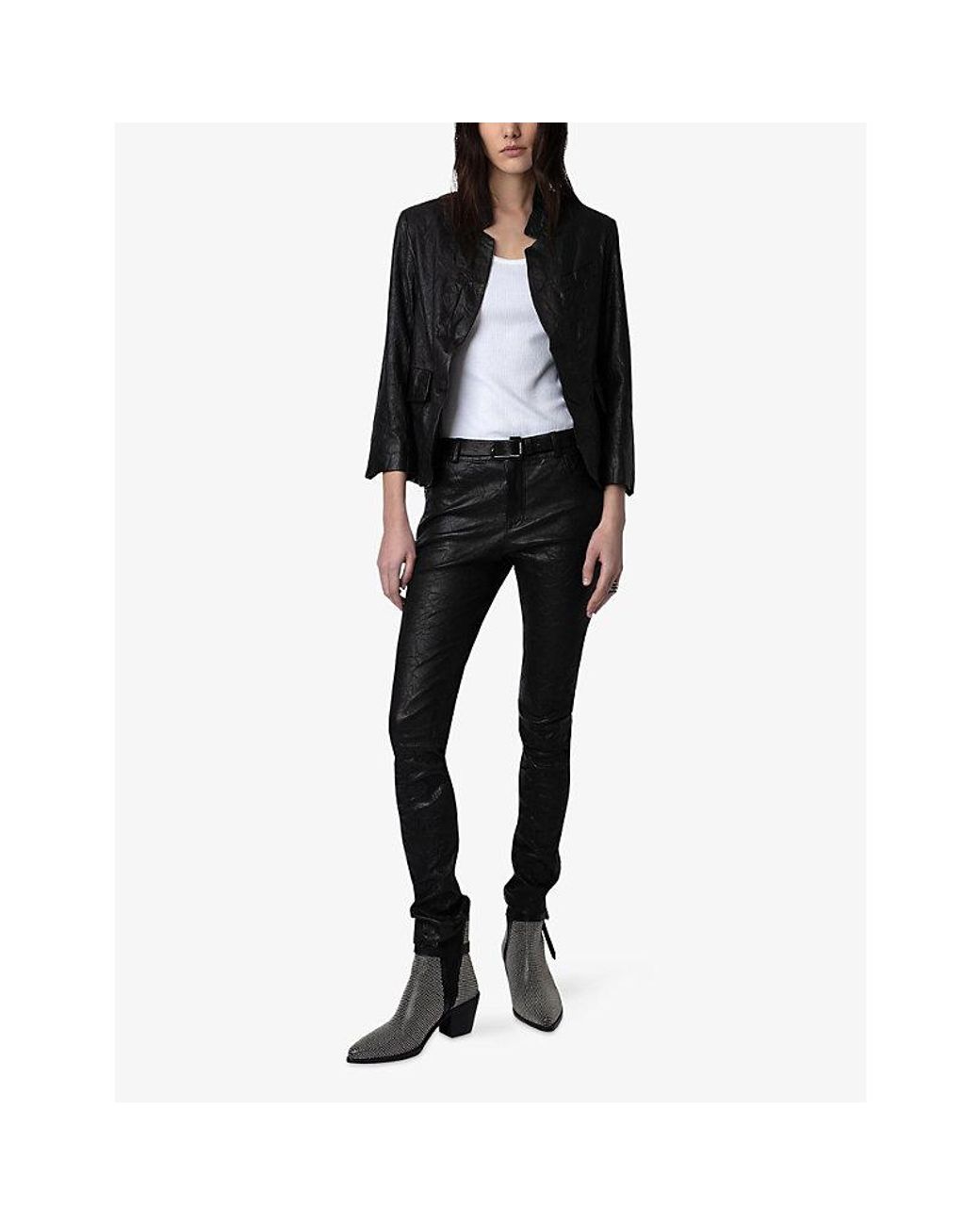 Zadig & Voltaire Black Verys Leather Jacket