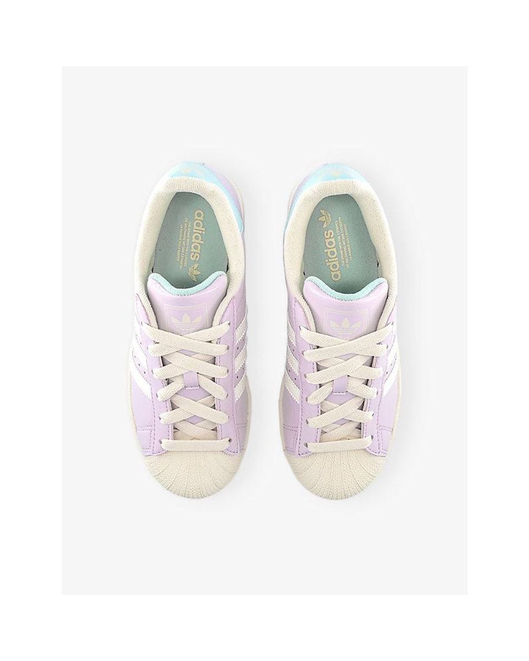 Adidas Purple Superstar Ii Leather Trainers