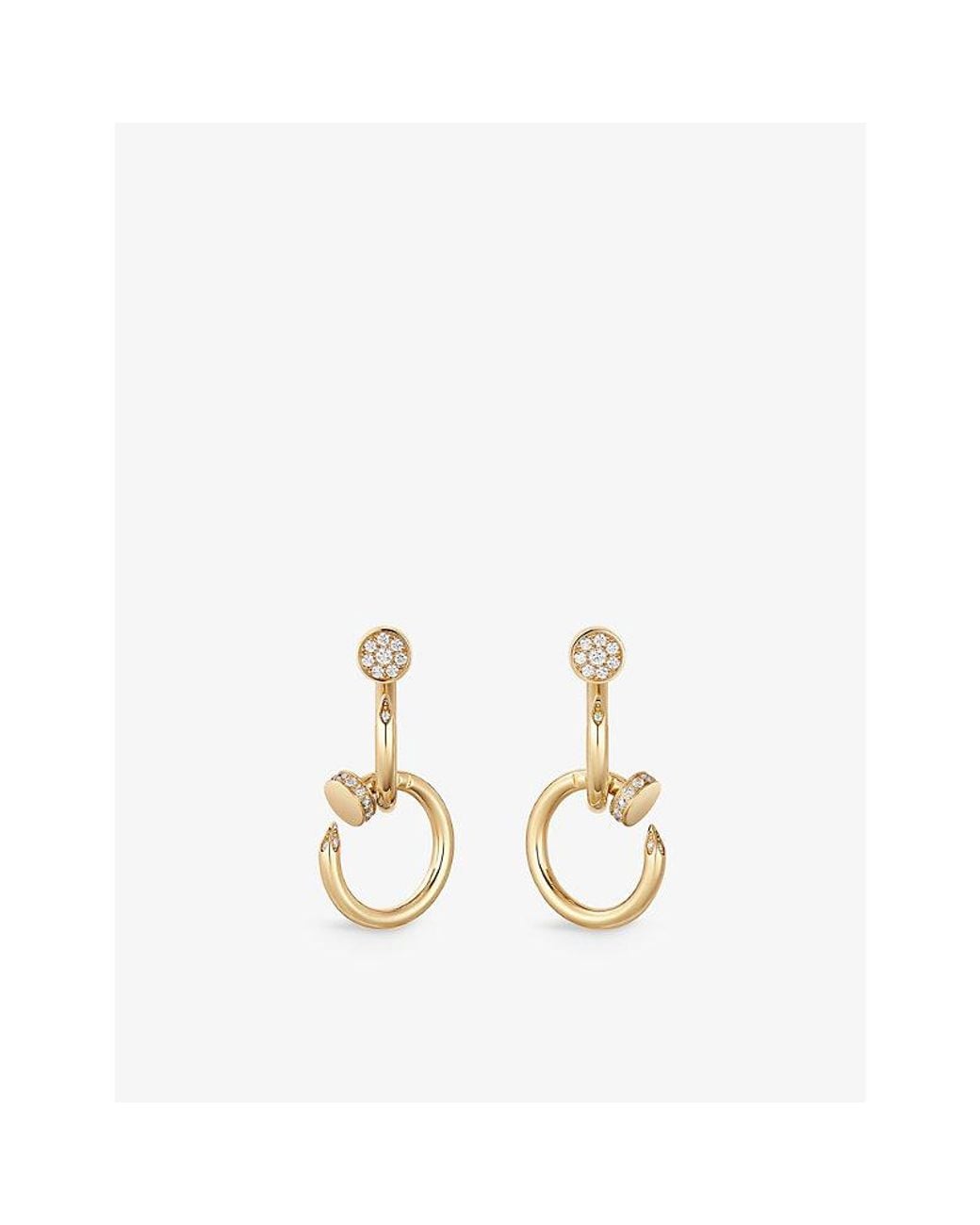 Cartier Metallic Juste Un Clou 18Ct- And 0.38Ct Diamond Earrings