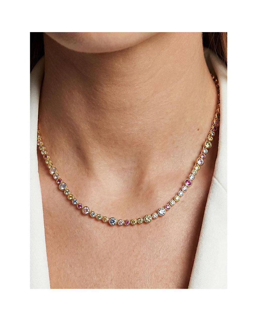 Sif Jakobs Metallic Sardinien Altro 18Ct-Plated Sterling And Cubic Zirconia Necklace