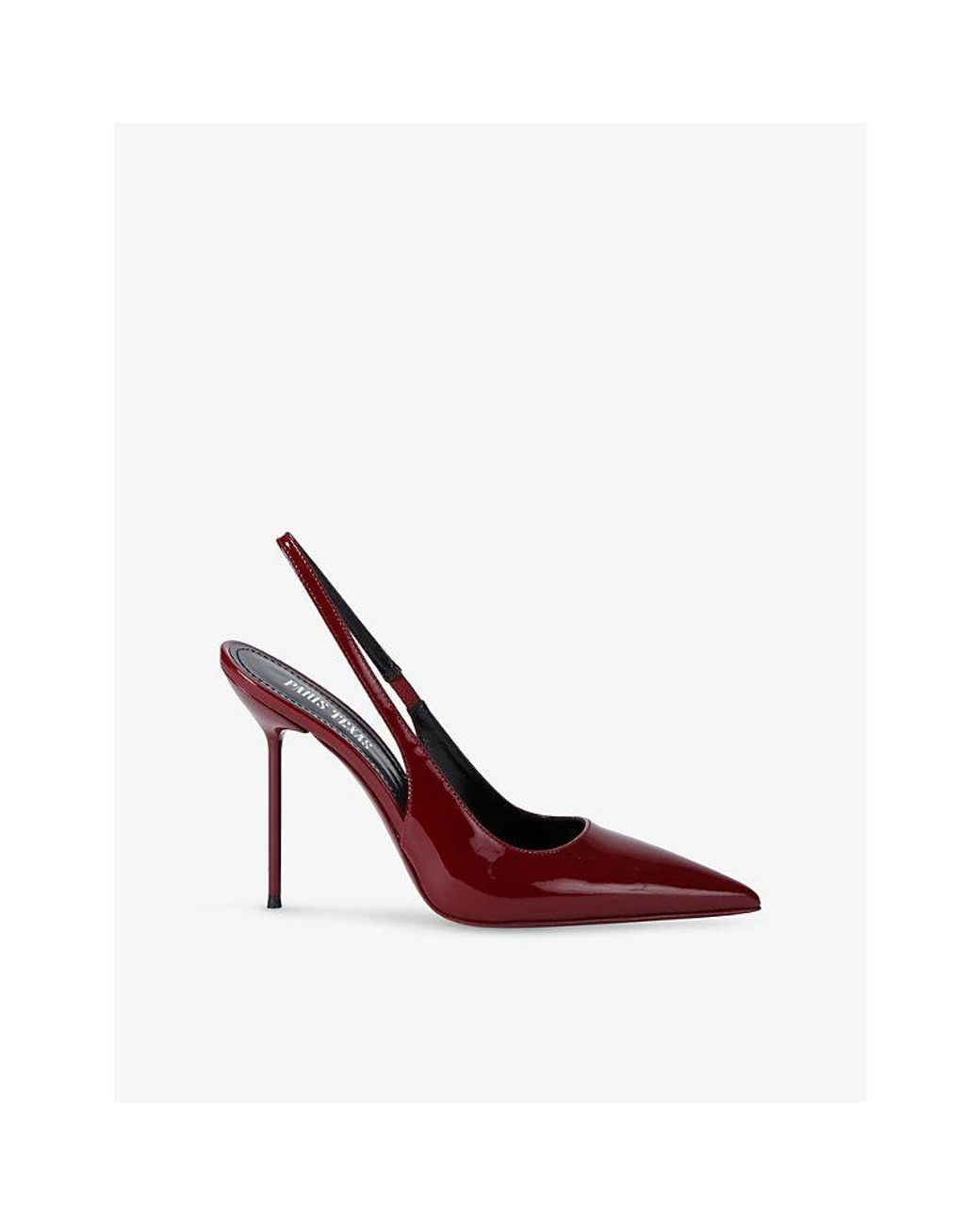 Paris Texas Purple Lidia Sling-Back Patent-Leather Heeled Courts