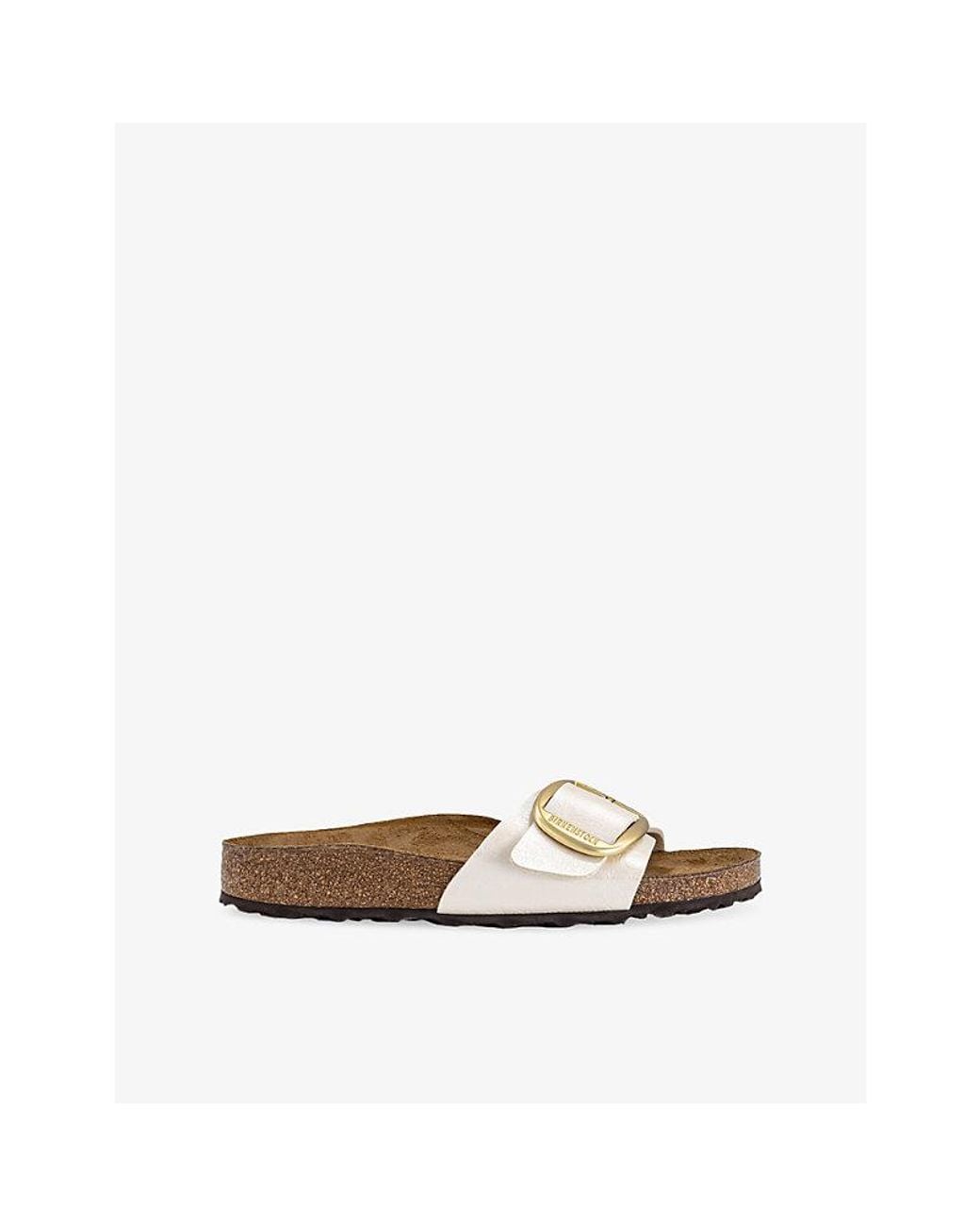 Birkenstock Brown Madrid Big Buckle Leather Sandals