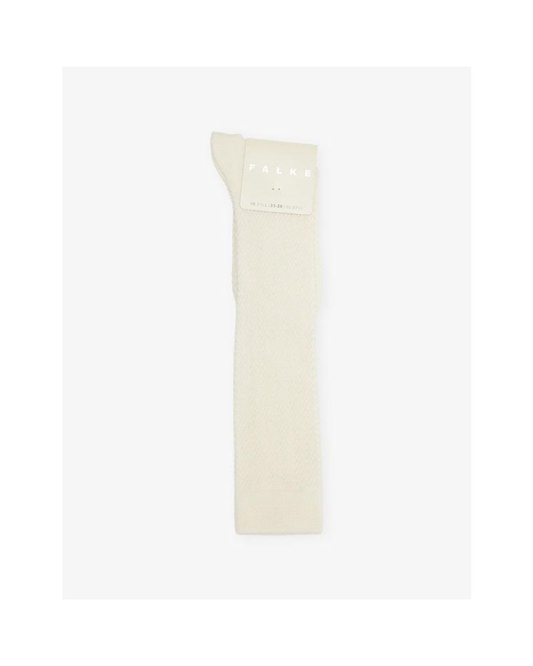 Falke White Fable Estate Knee-High Wool-Blend Socks