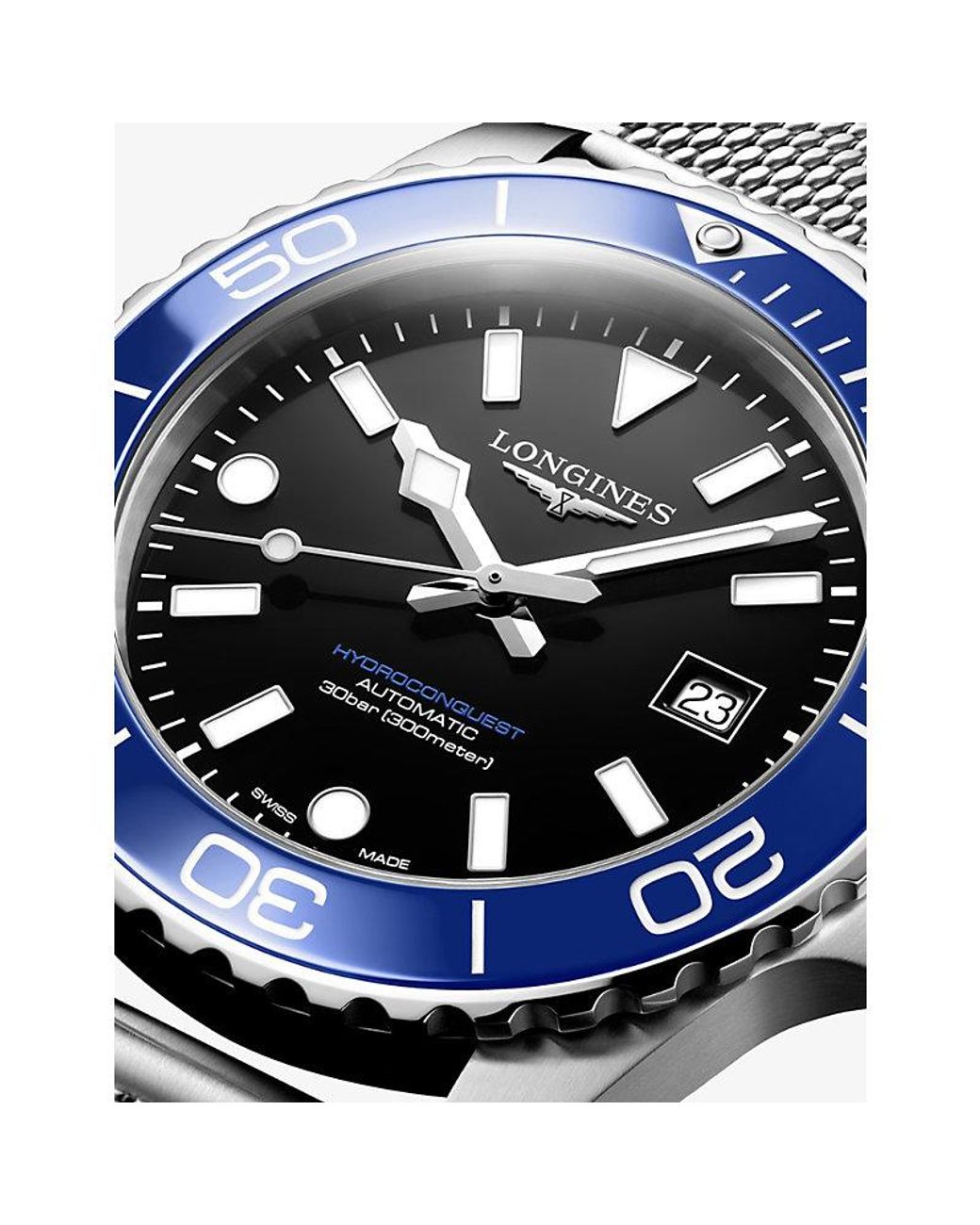 Longines Blue Hydroconquest Stainless-Steel Automatic Watch 42Mm for men