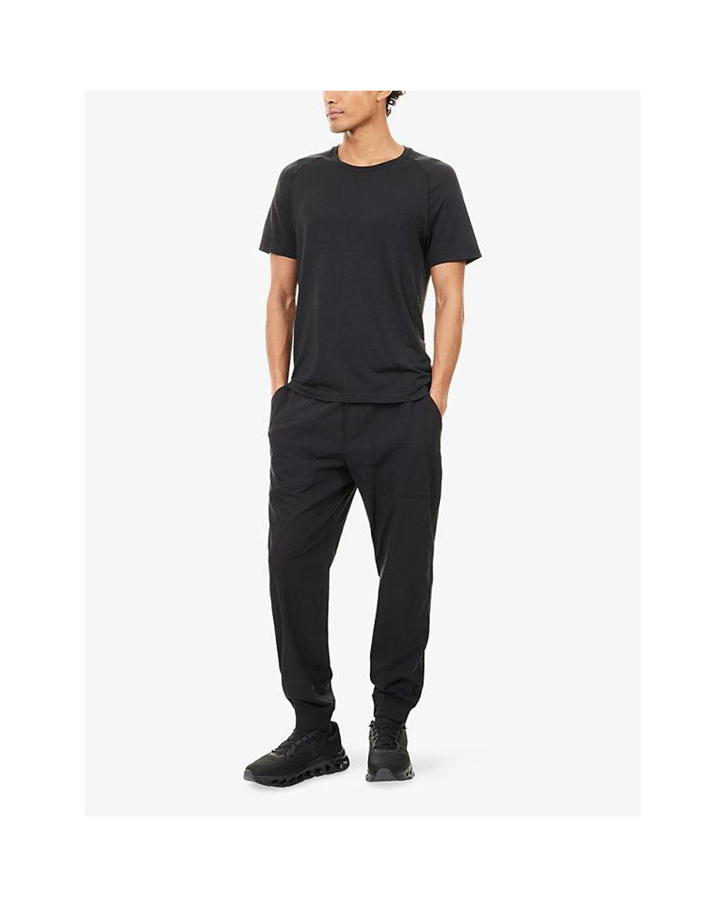 lululemon athletica Black Metal Vent Tech Short-Sleeve Woven T-Shirt for men