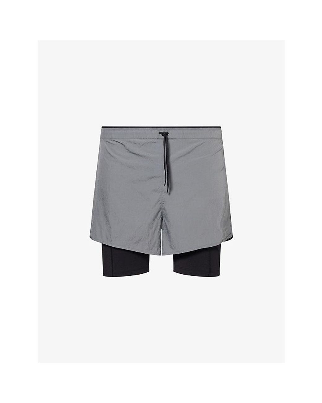 On Shoes Gray Performance Volt Stretch-Woven Shorts for men