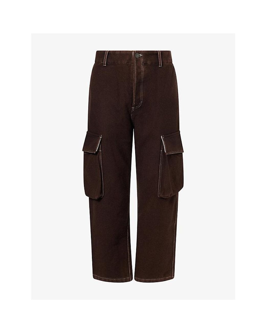 Uma Wang Brown Paxton Wool Cargo Trousers for men