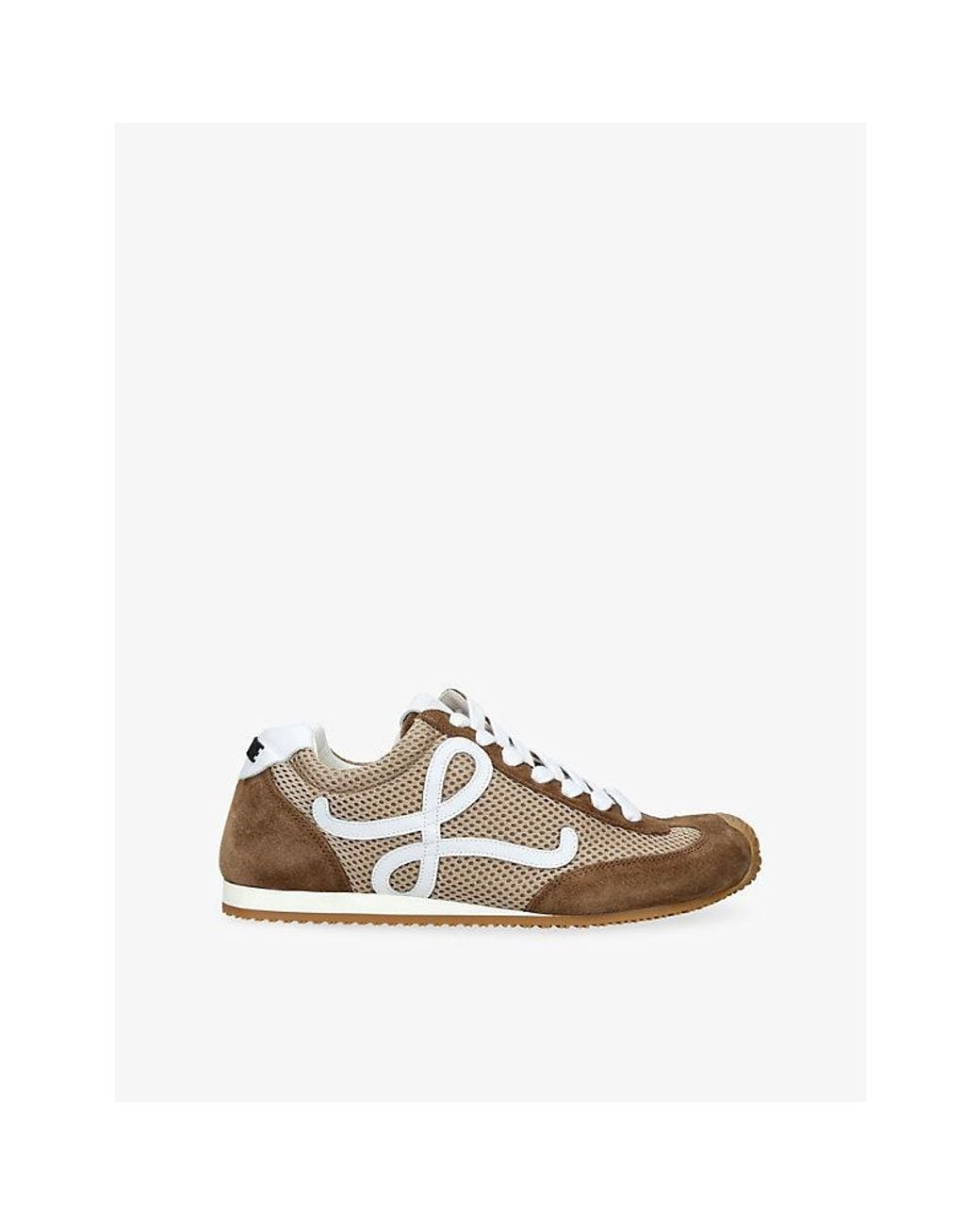 Loewe Natural Ballet Runner 2.0 Suede And Mesh Trainers