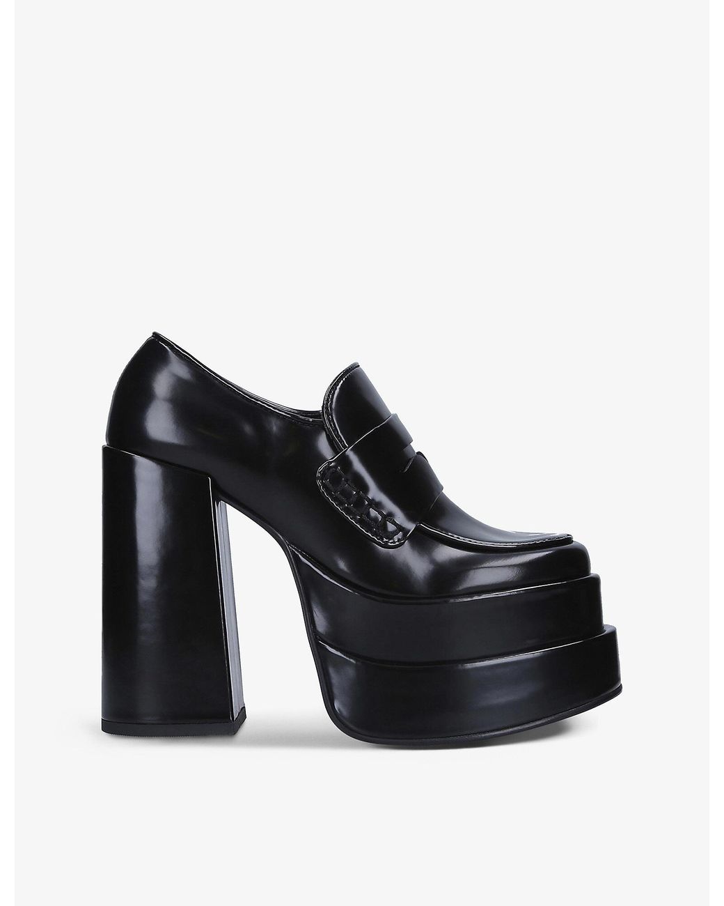 Steve Madden Catelyn Double-soled Faux-leather Platform Loafers in