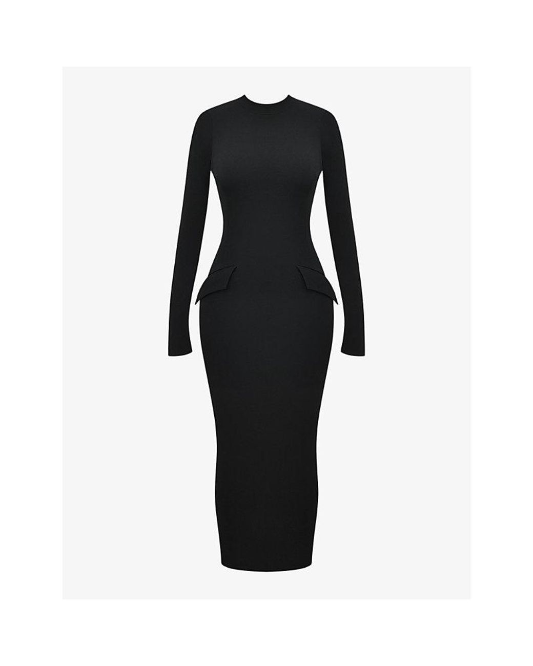house of cb black long sleeve dress 'The Naomi' Black Long Sleeve Bandage Mini Dress