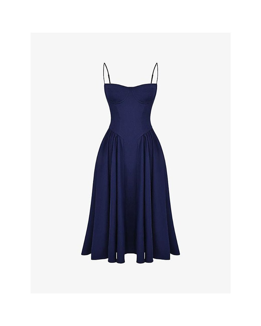 tailored midi dress with sleeves Couture Club Sweetheart Neckline Tailored Midi Dress, Champagne
