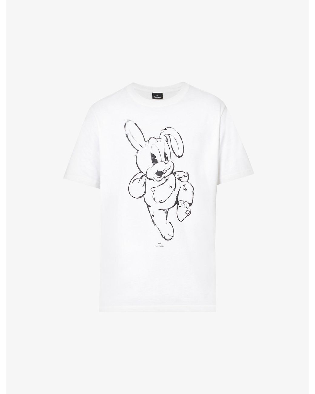 PS by Paul Smith Bunny Relaxed-fit Organic-cotton Jersey T-shirt in White  for Men | Lyst