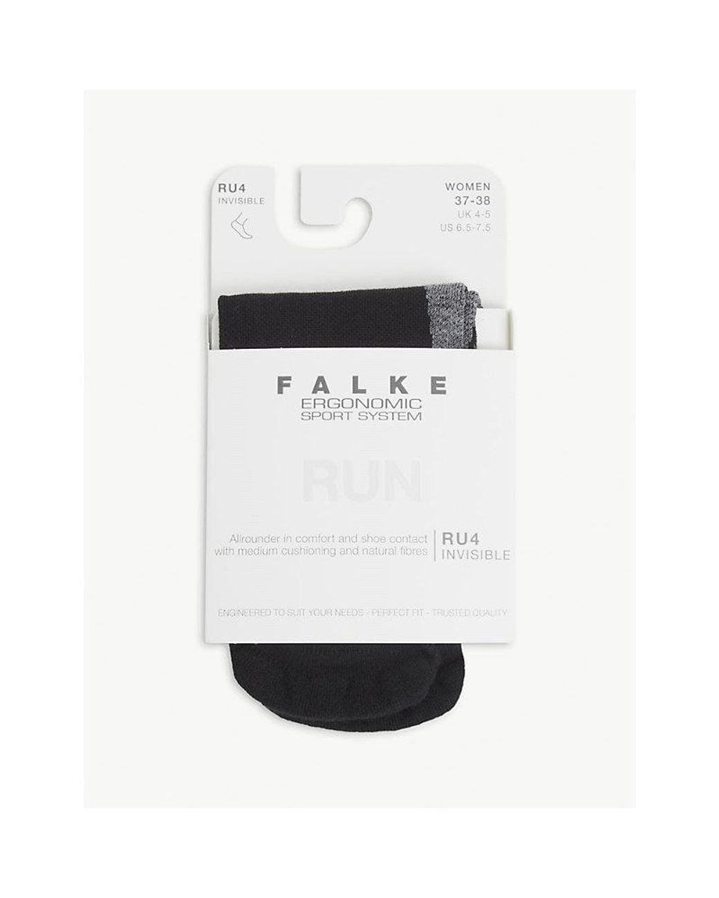 Falke Black Ru4 Invisible Woven Socks