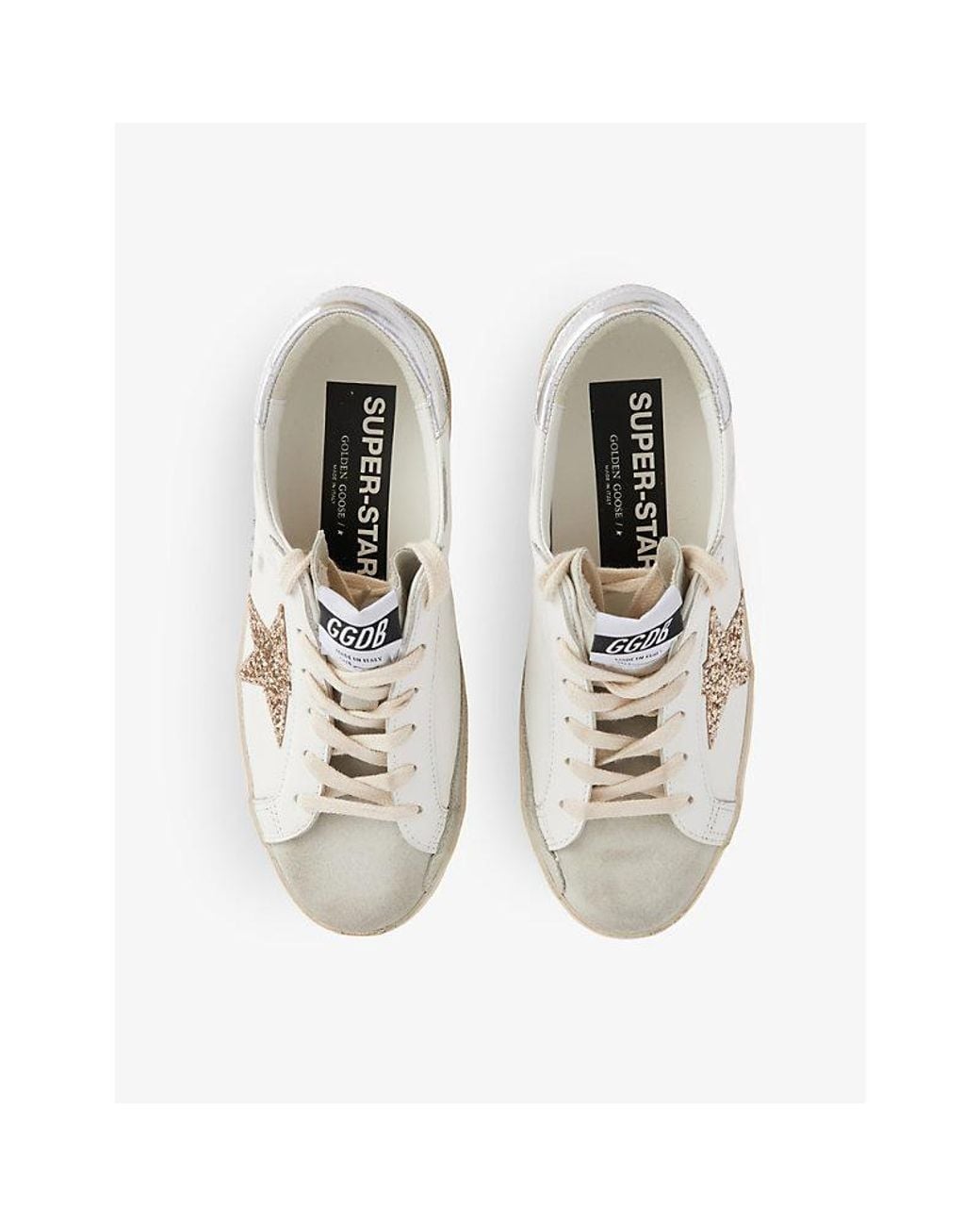 Golden Goose Deluxe Brand Natural Superstar 10417 Leather Low-Top Trainers