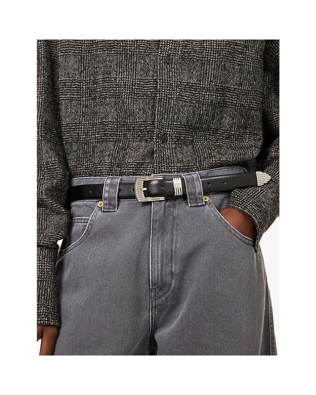 DEHANCHE Black The Rosen Leather Belt