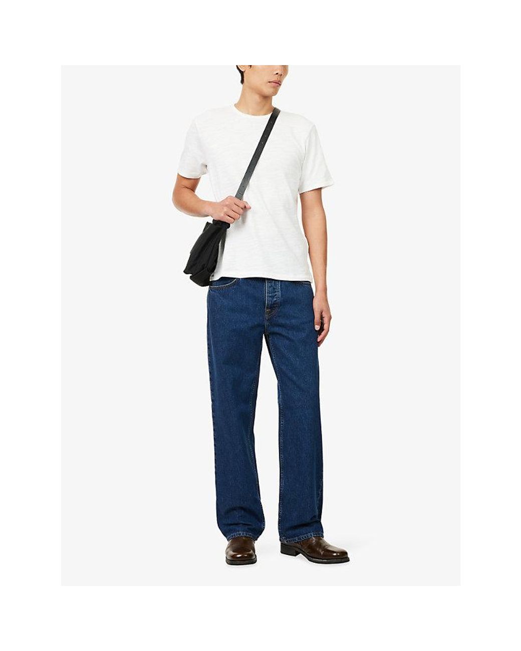 Nudie Jeans Blue Tuff Tony Straight-Leg Denim Jeans for men