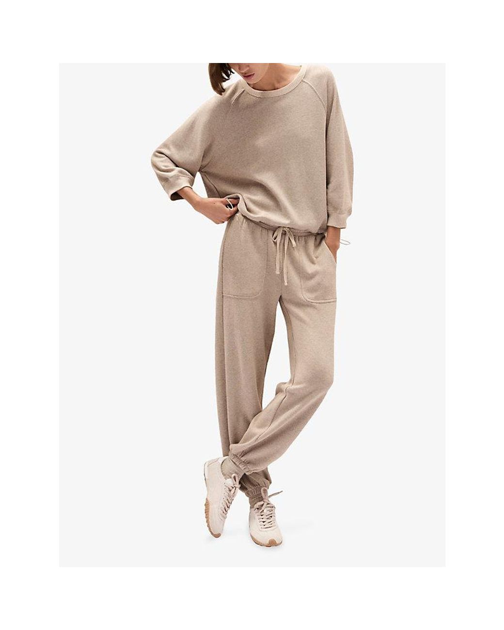 The White Company Natural Ultimate Gathered-Back Cotton-Blend Sweatshirt
