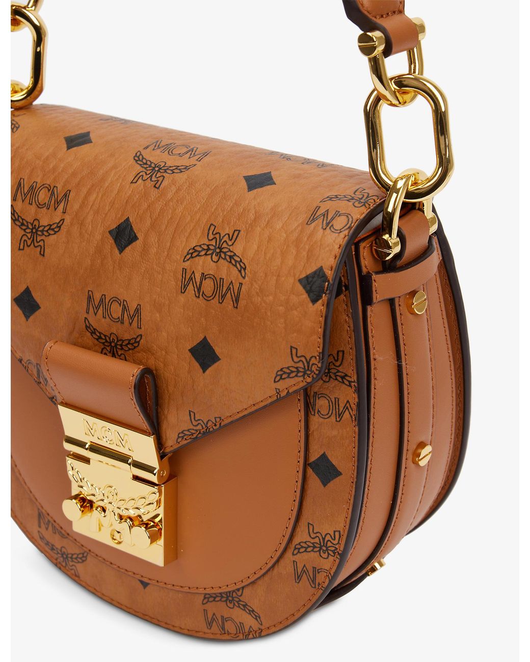 MCM Tracy Monogram-print Faux-leather Cross-body Bag in Brown