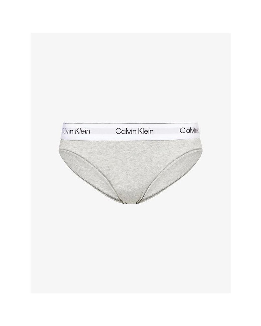Calvin Klein White Icon Modal Stretch-Cotton Bikini Brief