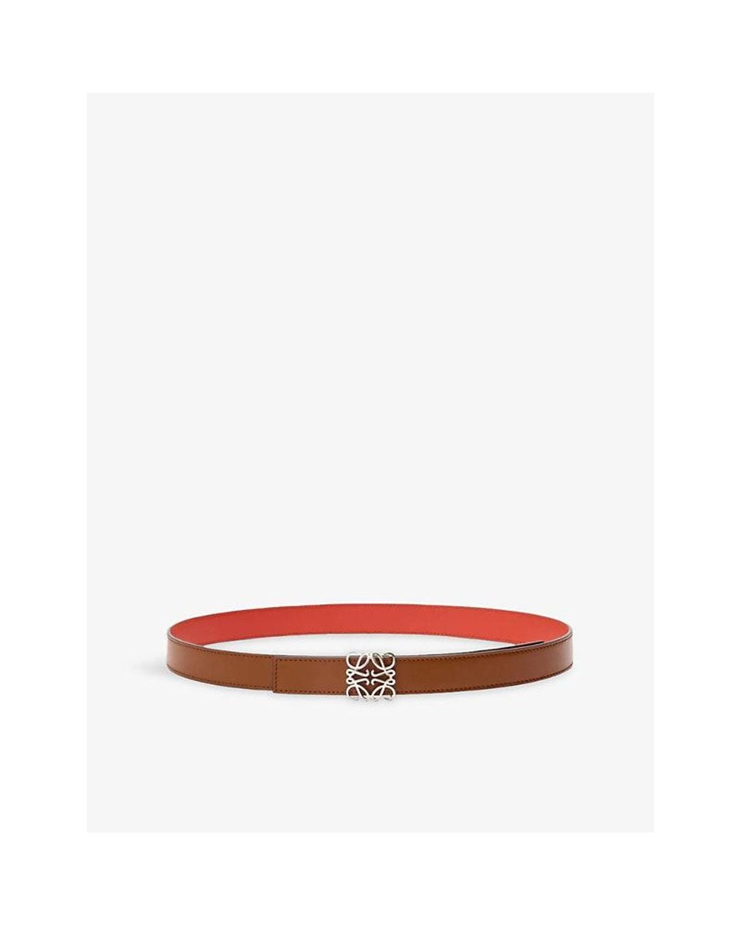 Loewe Red Anagram Reversible Leather Belt