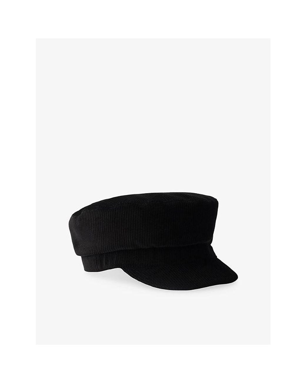Prada Black Newsboy Cotton Corduroy Cap for men