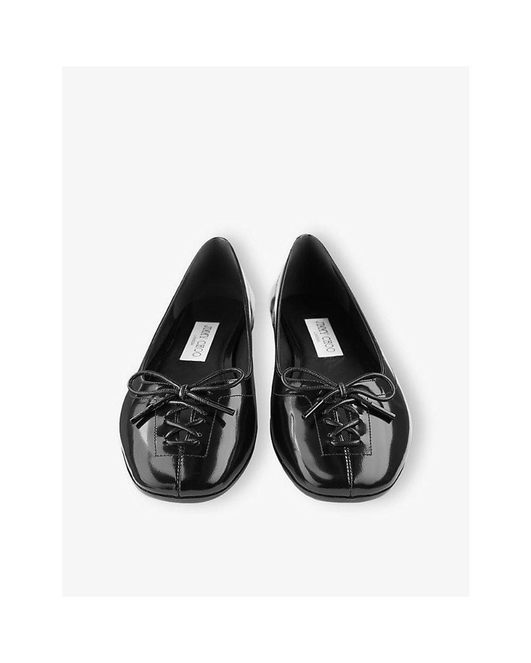 Jimmy Choo Black Scarlett Ballerina Patent Leather Flats