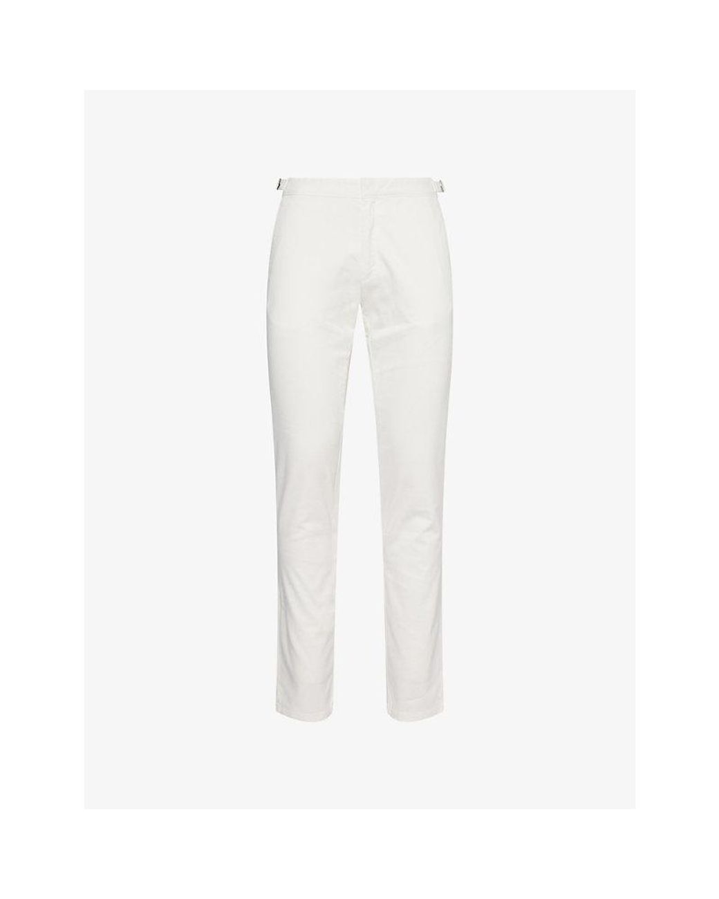 Orlebar Brown White Fallon Stretch-Cotton Trousers for men