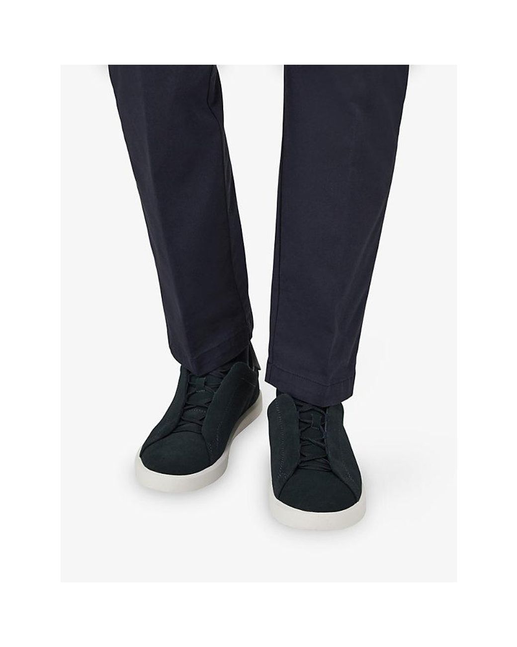 Boggi Blue Essence Suede Trainers for men