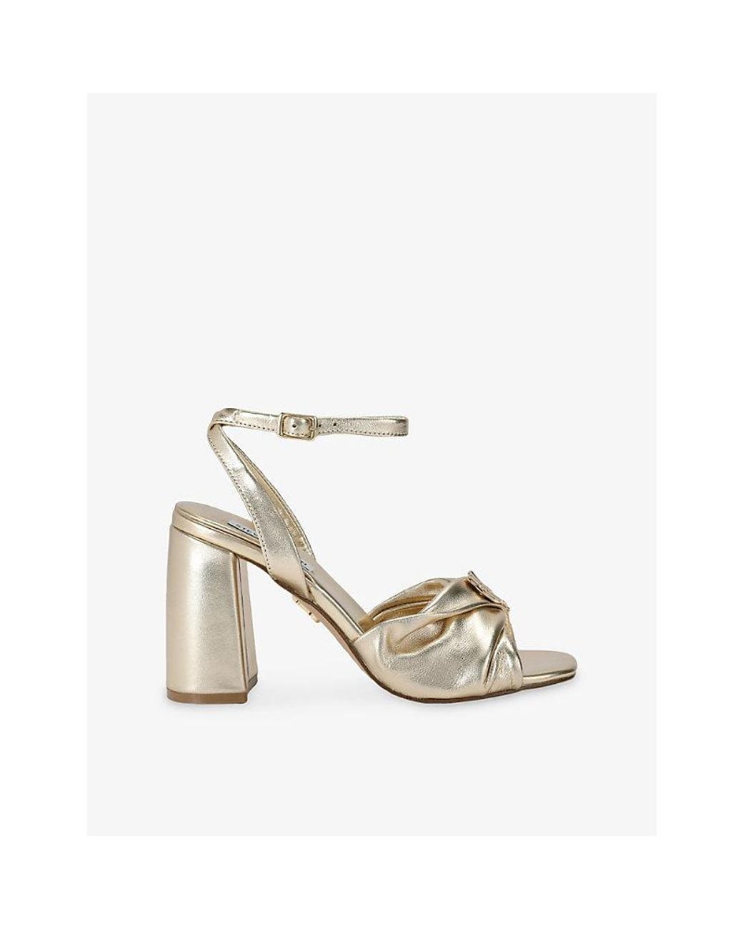 Steve Madden Metallic Montage Faux-Leather Heeled Sandals