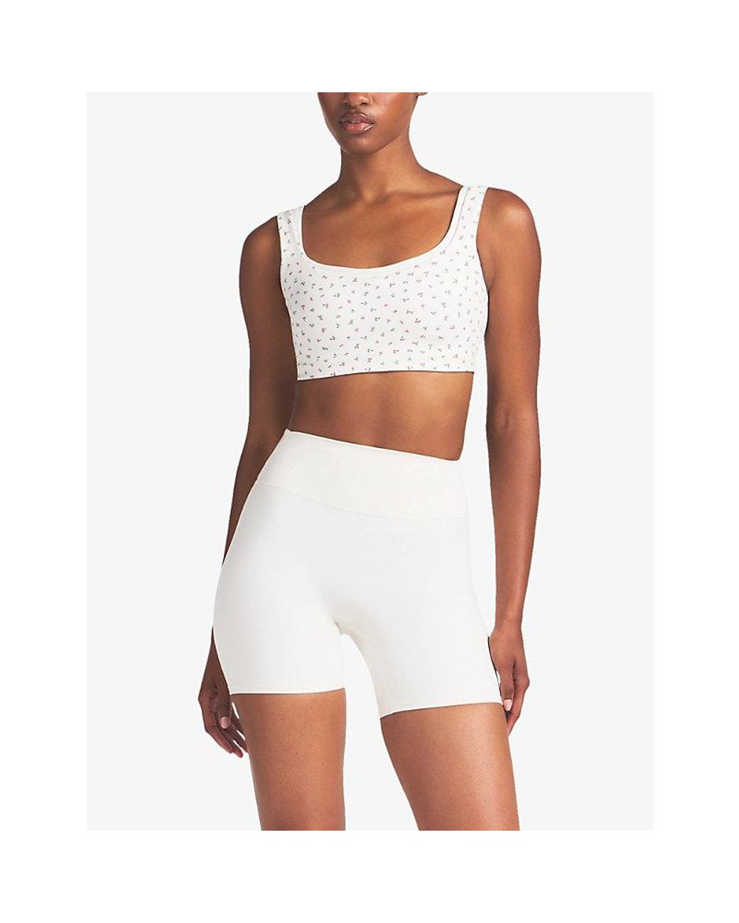 NikeSKIMS White Matte High-Waisted 5-Inch Biker Shorts