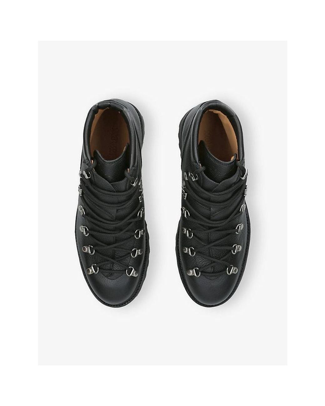 Morjas Black The Hiking Leather Boots for men