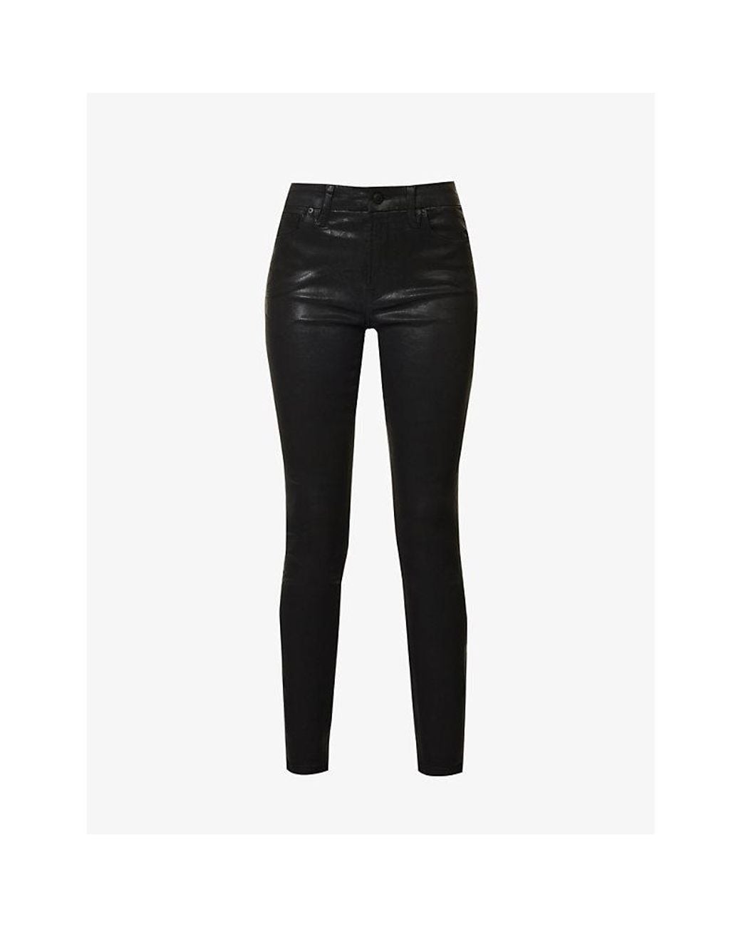 GOOD AMERICAN Black Good Legs Tapered-Leg Denim Jeans
