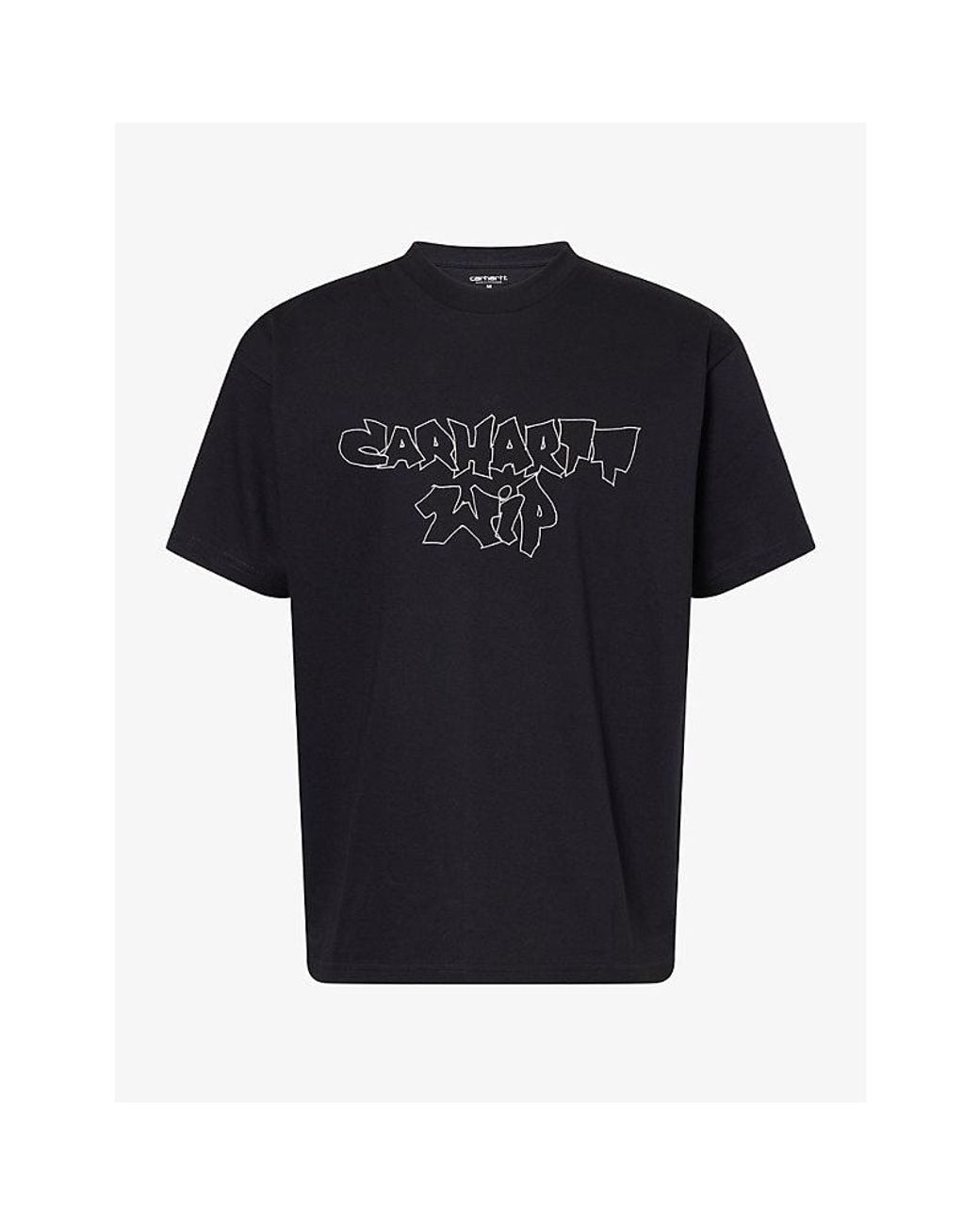Carhartt Black Blinkerfluid Graphic-Print Cotton T-Shirt for men