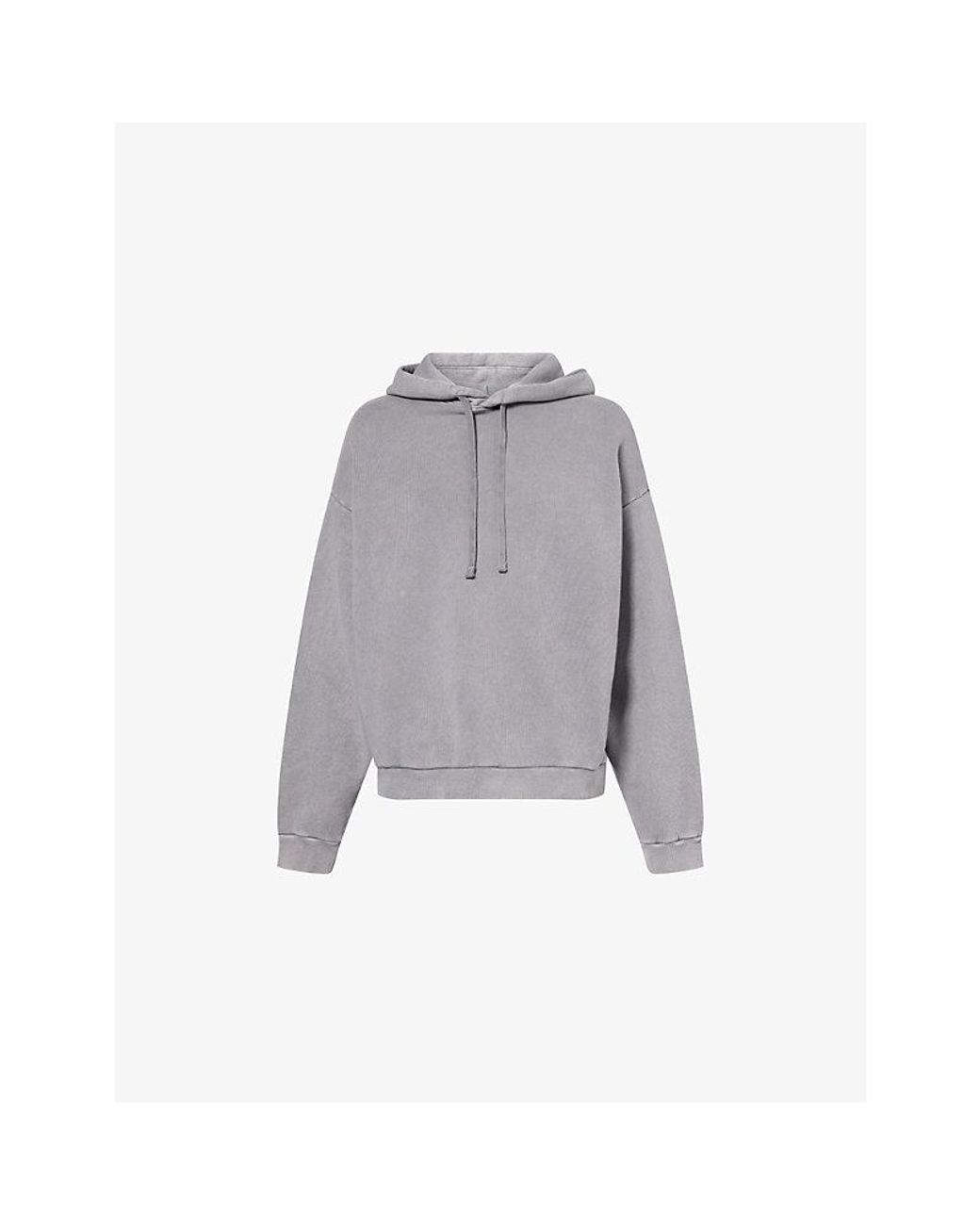 Agolde Gray Salford Brushed-Fleece Cotton-Jersey Hoody for men