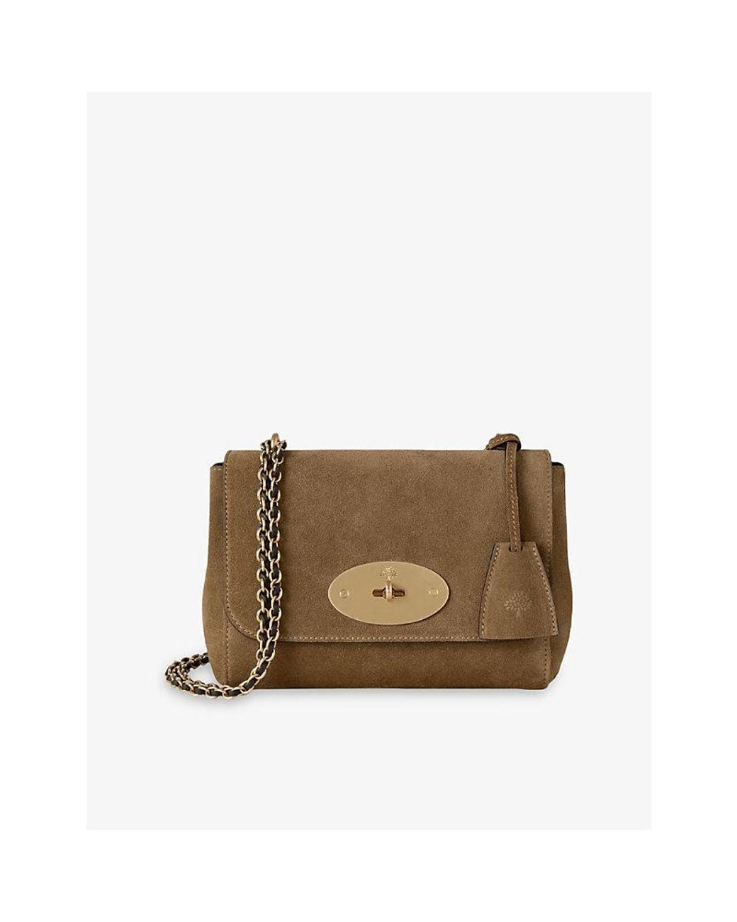 Mulberry Brown Lily Small Suede Shoulder Bag