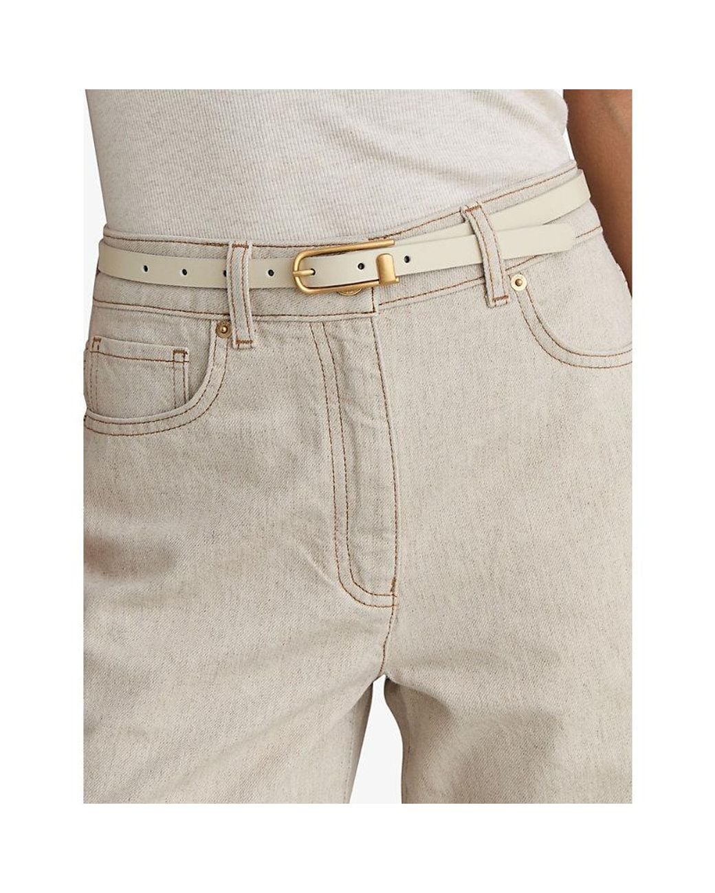 Reiss Multicolor Iris Half-Keeper Leather Belt