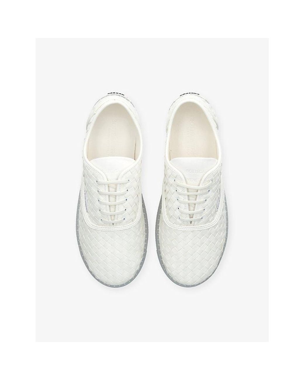 Bottega Veneta White Serena Leather Trainers for men