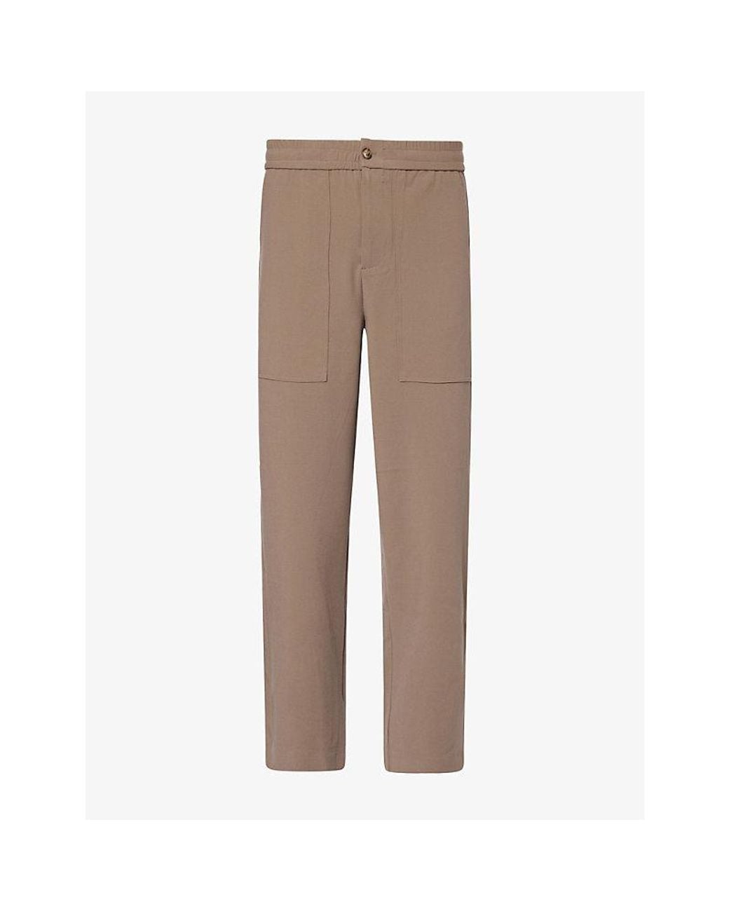 Raith Brown Julien Straight-Leg Woven Trousers for men
