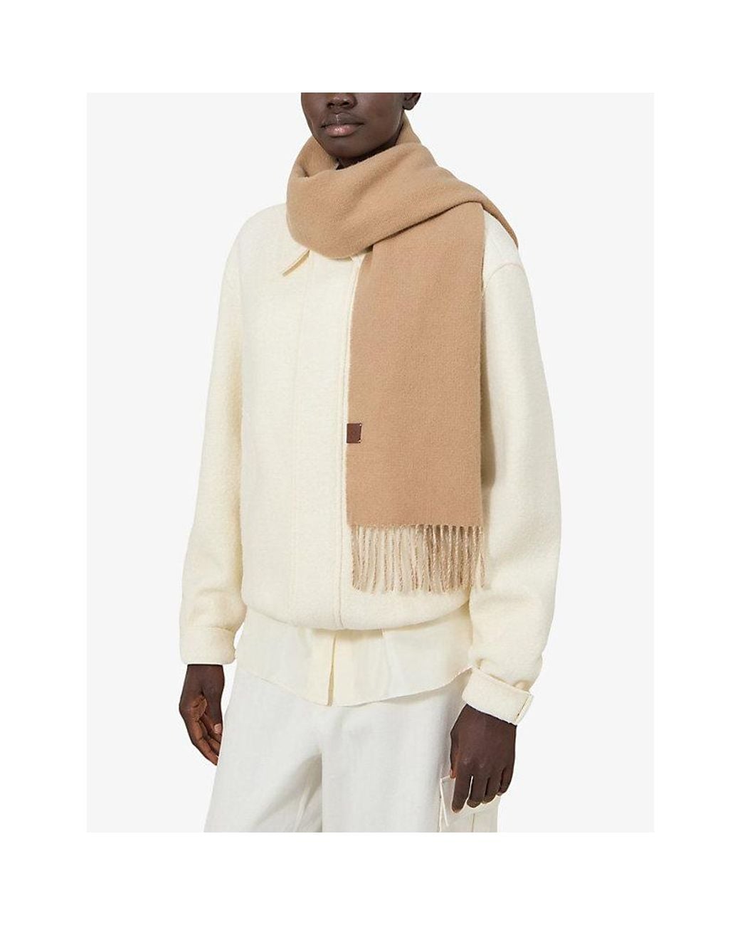 Mulberry Natural Reversible Cashmere Scarf