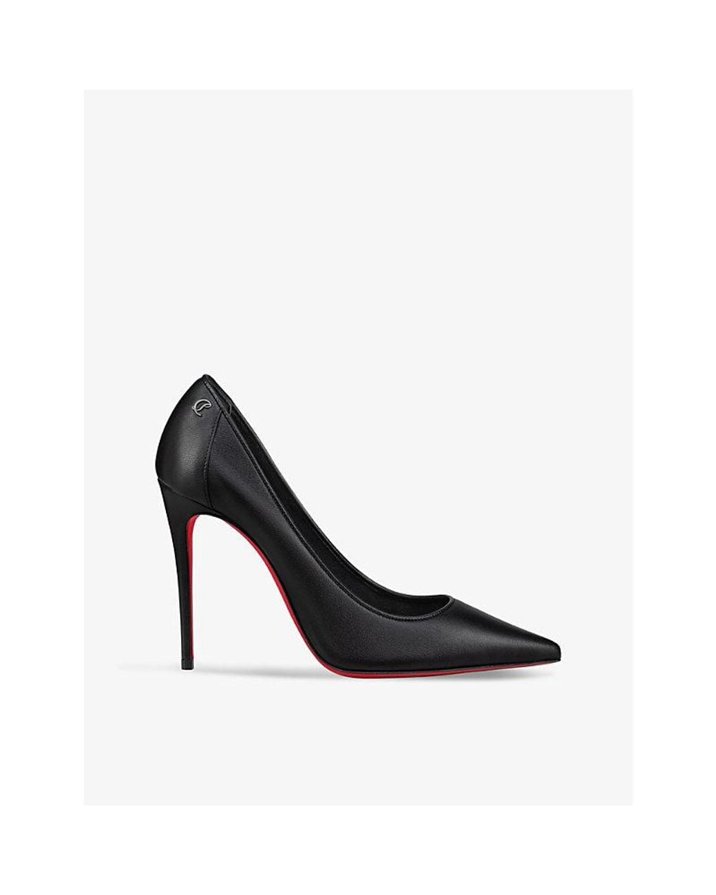 Christian Louboutin Black Sporty Kate 100 Leather Heeled Pumps