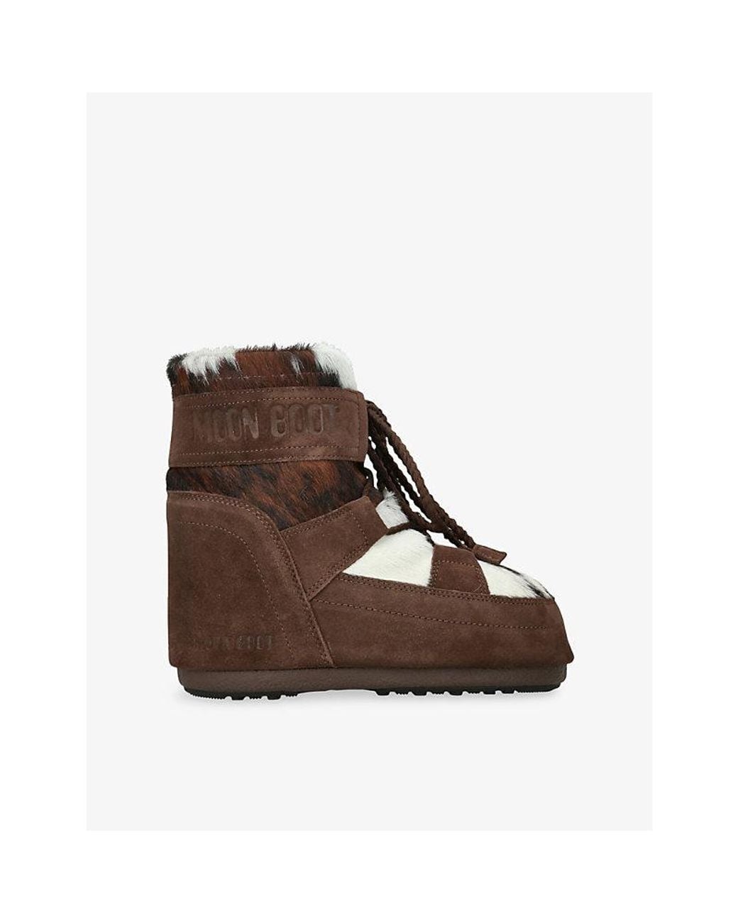 Moon Boot Brown Icon Low Archive 1985 Cowhide Leather Snow Boots