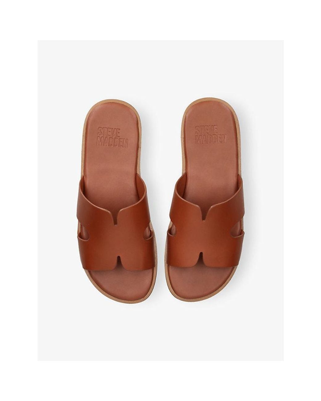 Steve Madden Brown Laincaster Leather Sandals for men
